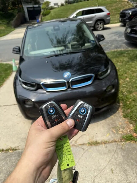 BMW i3 smart key replacement — two fobs cut and programmed on site